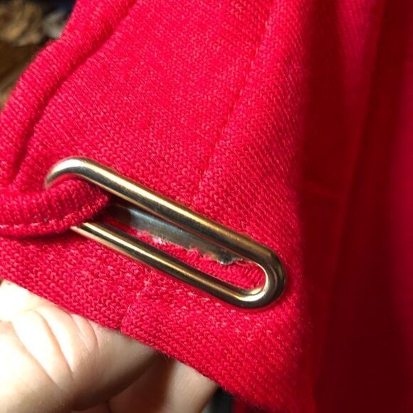 Olivia blu , Red short sleeve ,cold shoulder with metal grommets,back longer, - Picture 4 of 11